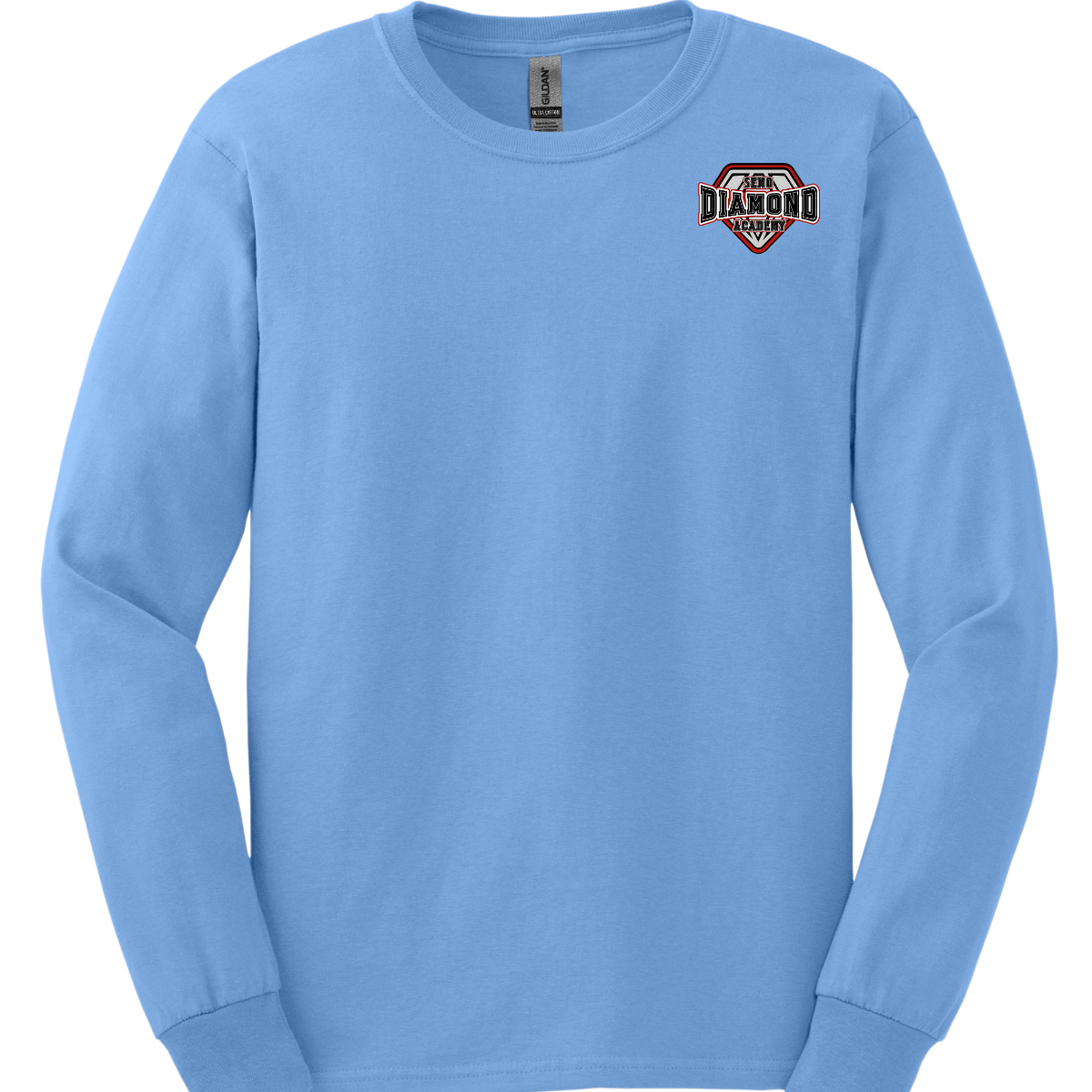 Light blue long-sleeve shirt with a "SEMO Diamond Academy" logo on the chest against a white background