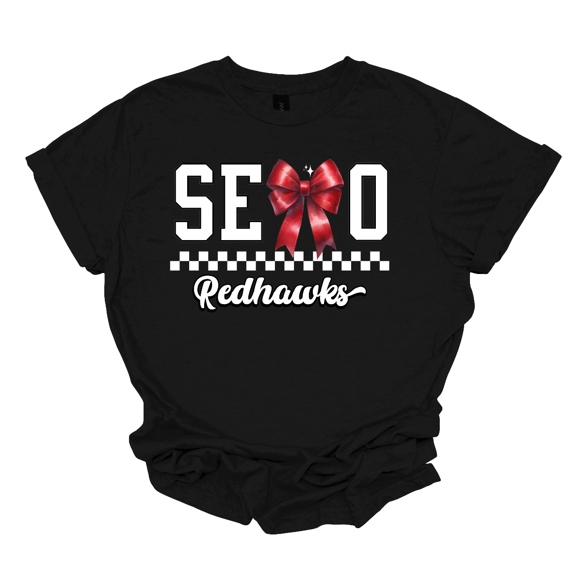 This SEMO short sleeve shirt in features white lettering outlined in black with a creative twist - the letter "M" is a stylish red bow for a pop of color and school spirit. A classic checkerboard line runs through the center for a trendy, eye-catching look, while the design is completed with "Redhawks" in script underneath for the perfect final touch.
Shop at Gorgeousware.com today!
