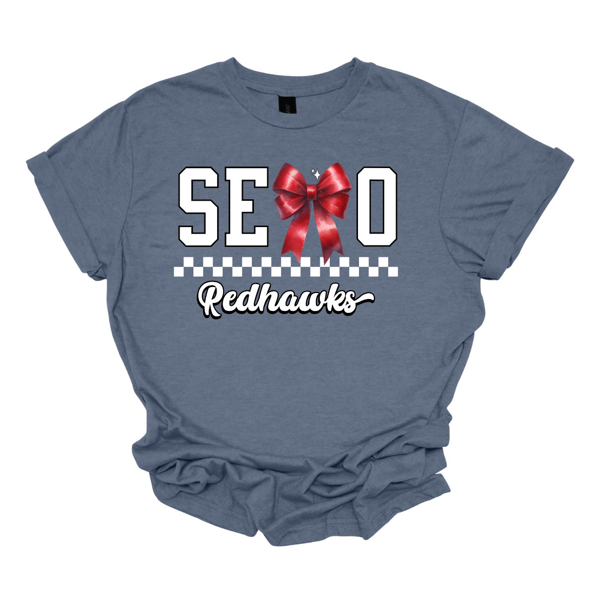 This SEMO short sleeve shirt features white lettering outlined in black with a creative twist - the letter "M" is a stylish red bow for a pop of color and school spirit. A classic checkerboard line runs through the center for a trendy, eye-catching look, while the design is completed with "Redhawks" in script underneath for the perfect final touch.
Shop at Gorgeousware.com today!
