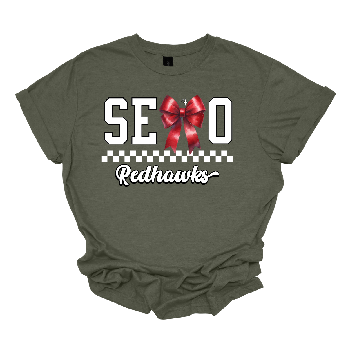This SEMO short sleeve shirt in features white lettering outlined in black with a creative twist - the letter "M" is a stylish red bow for a pop of color and school spirit. A classic checkerboard line runs through the center for a trendy, eye-catching look, while the design is completed with "Redhawks" in script underneath for the perfect final touch.
Shop at Gorgeousware.com today!
