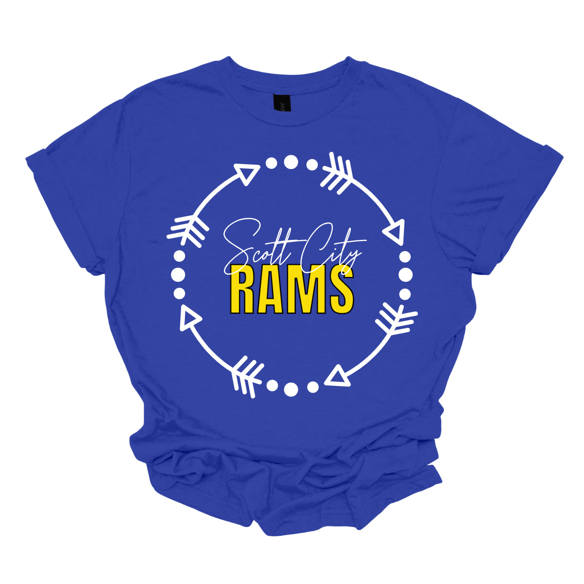 Scott City Rams arrow circle Short Sleeve Shirt