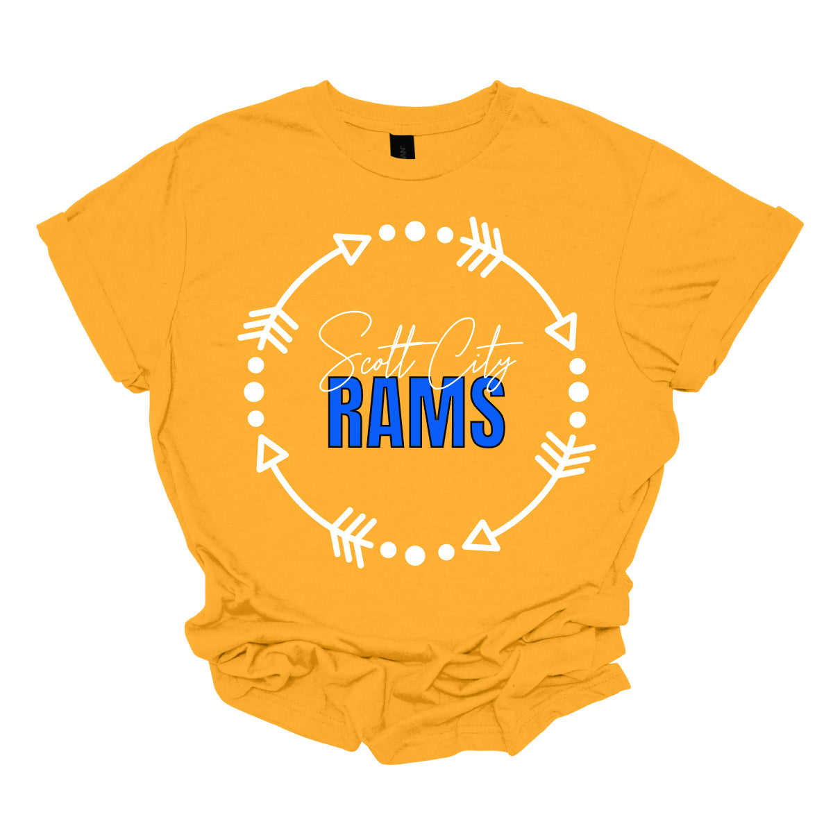 Scott City Rams arrow circle Short Sleeve Shirt