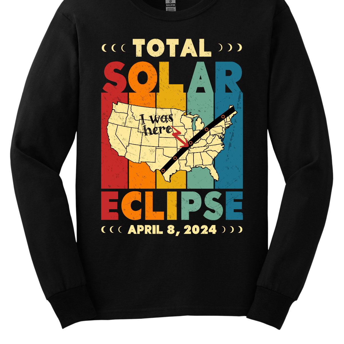 Step back in time with our 'Solar Eclipse: I Was Here' retro-inspired t-shirt! Featuring a vintage map of the USA with a charming 'X' marking the spot, this design captures the essence of nostalgia and adventure. Boldly proclaiming 'Solar Eclipse' alongside the whimsical 'I Was Here' message, it's a playful nod to the historic celestial event of 2024. Shop at Gorgeousware.com today!