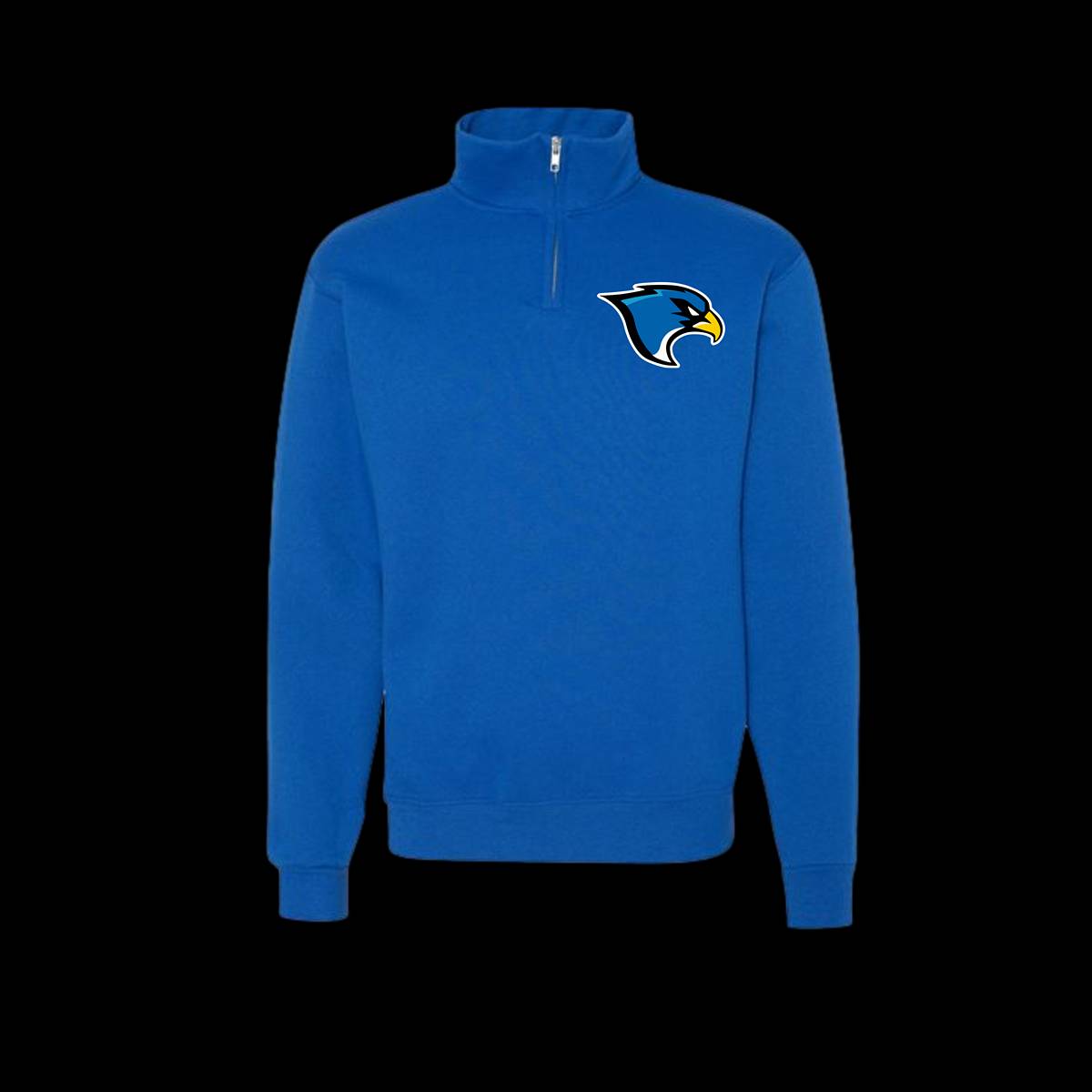 Stay cozy and show your team pride with this premium fleece 1/4 zip, featuring the New Hamburg Falcon logo proudly displayed on the chest. Crafted from ultra-soft, breathable fabric, this versatile pullover offers warmth and comfort for chilly days. The classic 1/4 zip design allows for easy layering and temperature control, while its durable construction ensures long-lasting wear. Perfect for fans, athletes, and supporters, this fleece is your go-to for both casual outings and cheering on the Falcons.