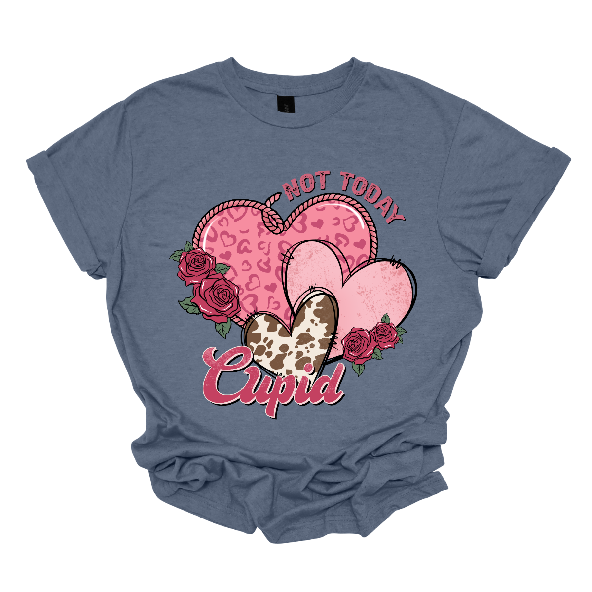 Defy Cupid's arrows with our "Not Today Cupid" T-shirt – a playful and stylish garment that beautifully combines a sassy message with Western-inspired patterns. Perfect for those who want to express their individuality and humor with a touch of Western flair. Shop at Gorgesouware.com