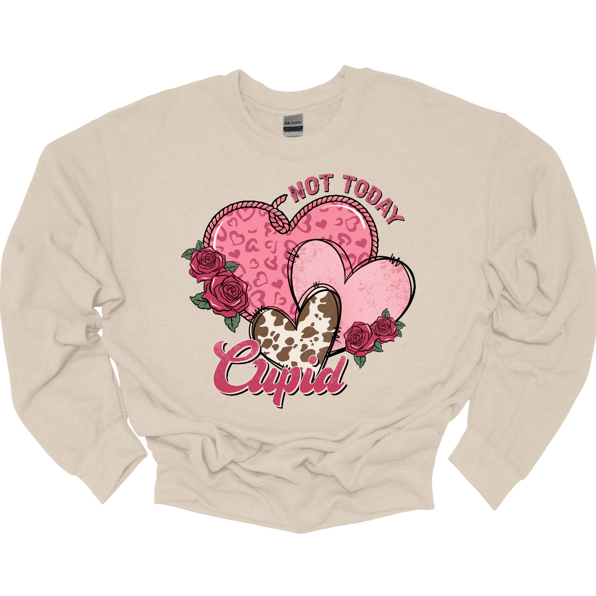 Defy Cupid's arrows with our "Not Today Cupid" T-shirt – a playful and stylish garment that beautifully combines a sassy message with Western-inspired patterns. Perfect for those who want to express their individuality and humor with a touch of Western flair. Shop at Gorgesouware.com