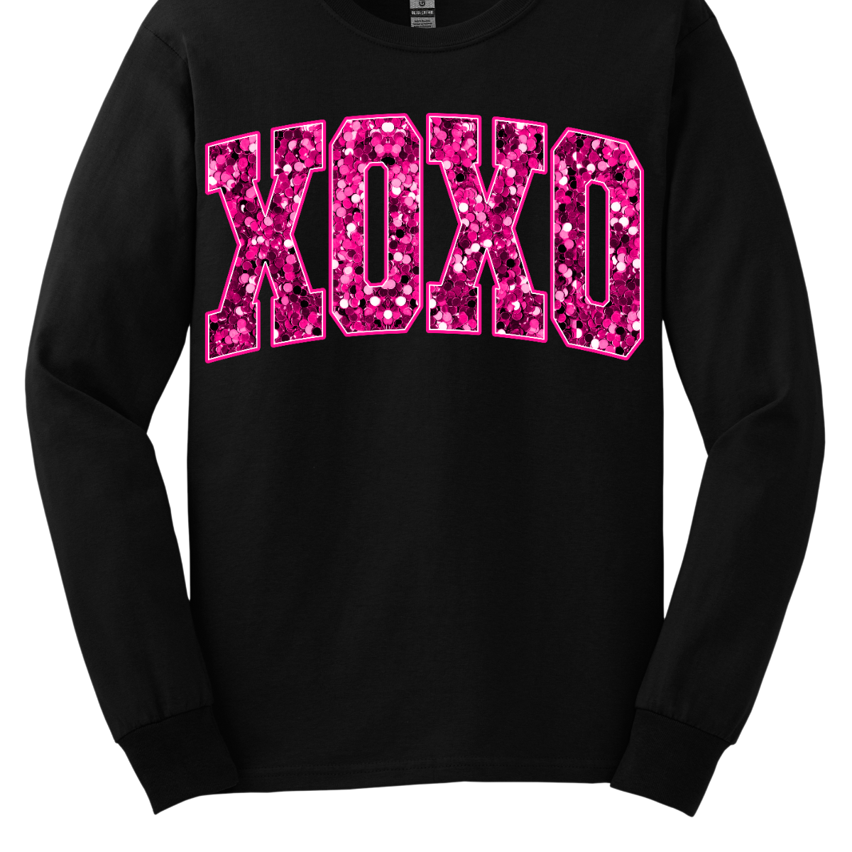 Introducing our Hot Pink Faux Sequin "XOXO" T-shirt – a chic and stylish garment that adds a touch of glamour without the actual sequins. This shirt features the classic "XOXO" expression in a vibrant hot pink faux sequin design, creating a bold and trendy look. Shop at Gorgeousware.com